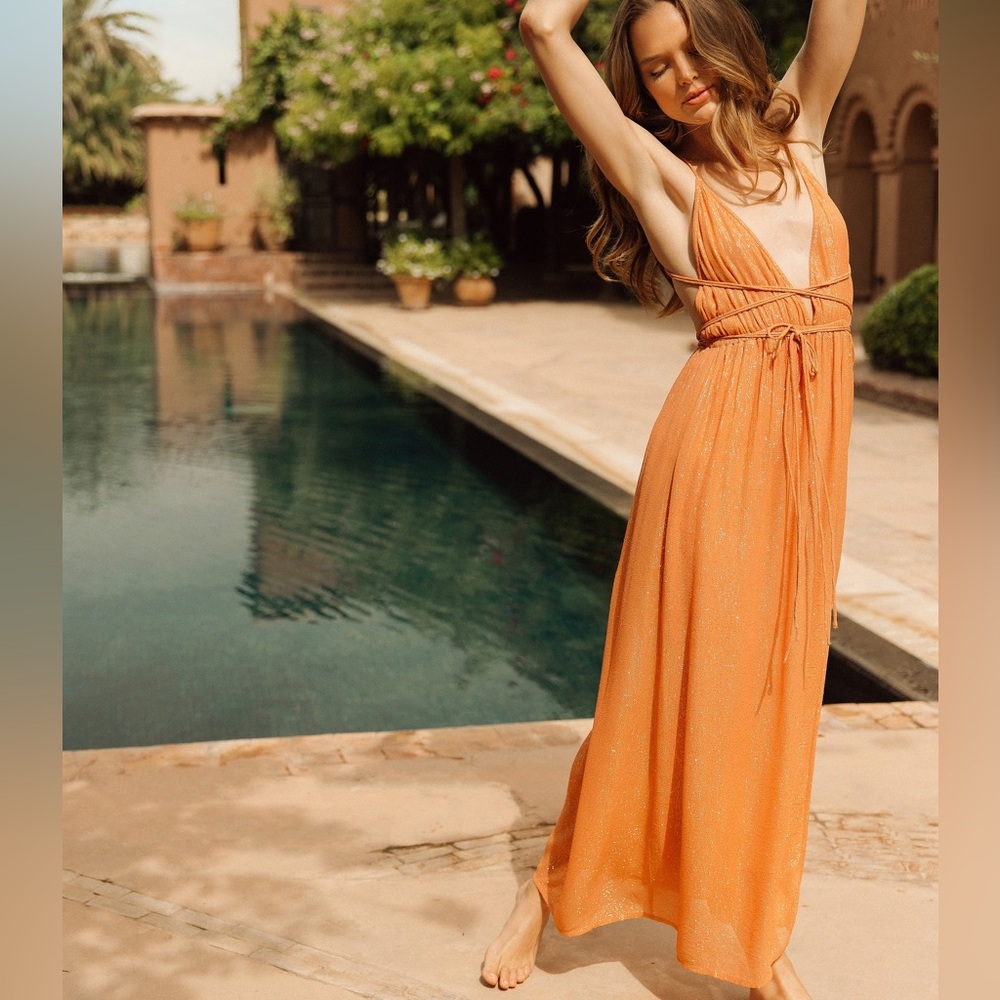 Sundress SYBILLE LONG DRESS MARBELLA RUST